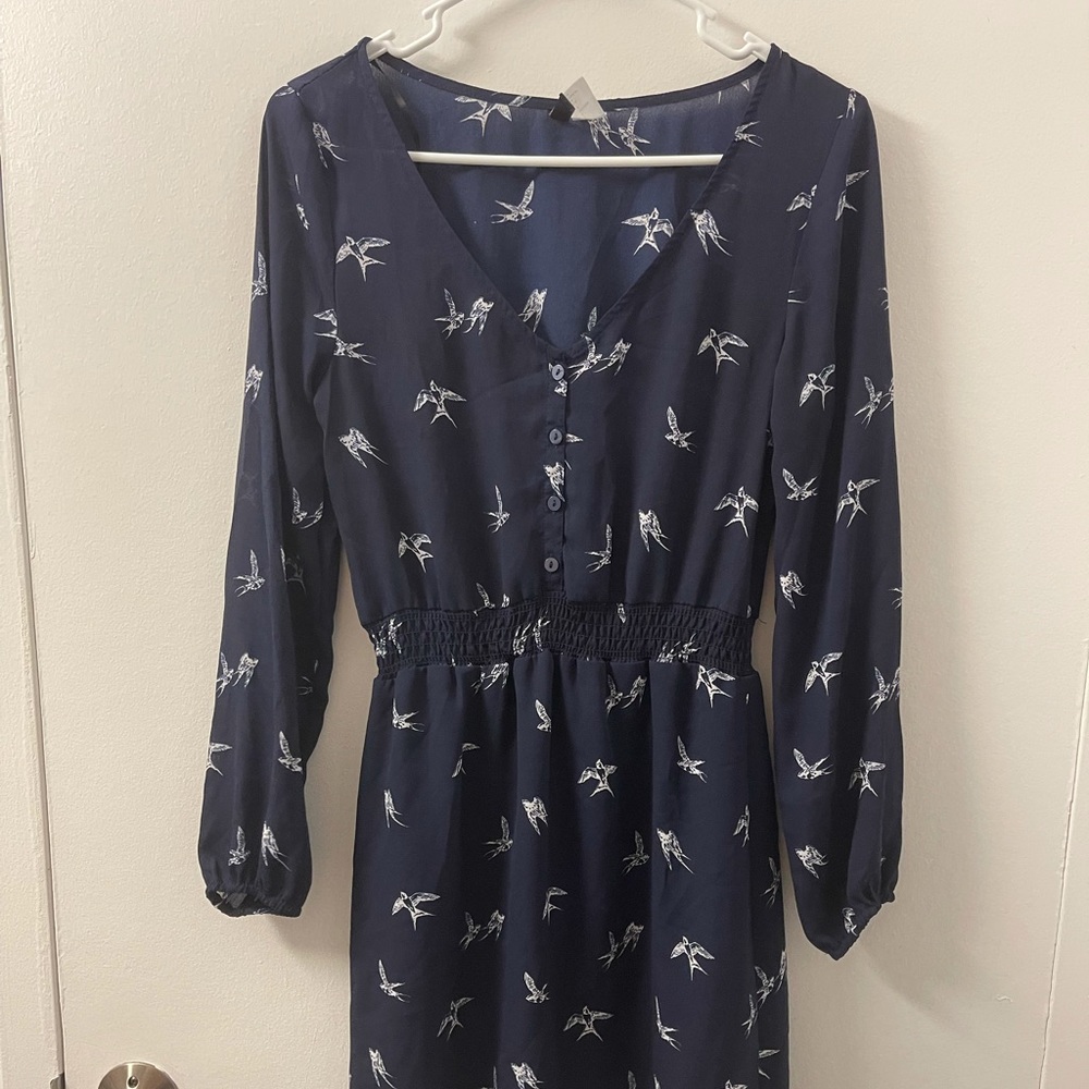 Navy midi dress size S
